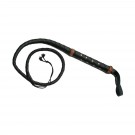 Studded Grip Arena-Ready Bullwhip - Black Leather