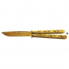 Crop Circles Training Butterfly Knife - Gold