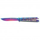 Crop Circles Training Butterfly Knife - Rainbow