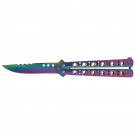 Classic Style, Stainless Steel Butterfly Knife - Rainbow
