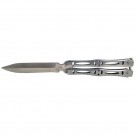 Spear Point Butterfly Knife - Silver