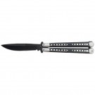 Two-Tone Titanium Coated Butterly Knife - Black