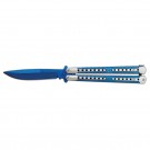Two-Tone Titanium Coated Butterly Knife - Blue