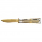 Two-Tone Titanium Coated Butterly Knife - Gold