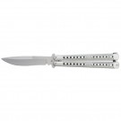Two-Tone Titanium Coated Butterly Knife - Silver