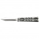 Dragonwing Dominator: XL Gladiator-Style Training Butterfly Knife with Dragon Design - Black