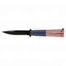 Smooth Scale Butterfly Knife - USA Flag