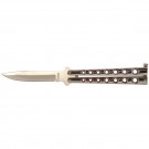 Heavy Duty Butterfly Knife with Holes - Silver