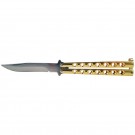 Butterfly Knife with Holes - Gold