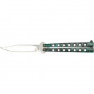 Butterfly Knife with Holes - Green