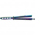 Training Butterfly Knife with Spider Design - Rainbow