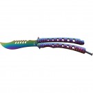 Faux Blade Training Butterfly Knife - Rainbow