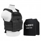 Plate Carrier with 10" x 12"  PE Hard Plates [Med-2XL] - Black
