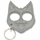 Kitty Kat Defense Keychain - Gray