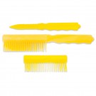 Plastic Comb Knife w/ Window Breaker Skull Crusher - Yellow