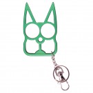 Solid Steel Cat Defense Keychain - Green