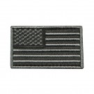 Usa Flag Patch Embroidered - Black