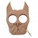 Bull Dog Self Defense Keychain Brown