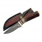 8" Whitetail Skinning Knife with Damascus Blade