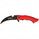 Large Karambit Style Assisted Opening Knife - Red