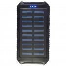 Solar Charging Backup Battery with LED Lantern - Black