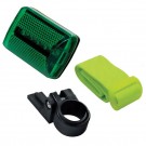 5 LED Water Resistant Safety Flasher with Arm and  Bike Attachment - Green