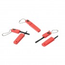 3-in-1 Firestarter with Ball Keychain - Compass, Flint and Striker, and Whistle