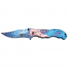 Mermaid Tail Assisted Opening Knife - Blue