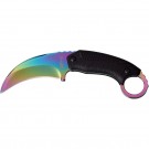 M-Tech MT-2078RB Karambit Knife - Rainbow Titanium
