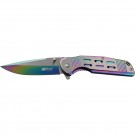 M-Tech Ballastic Assisted Opening Knife MT-A1019RB - Rainbow Titanium