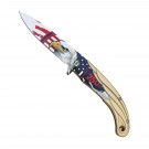 Eagle Legacy Commemorative Spring-Assisted Knife - Gold USA Flag