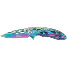 4.75" with Cut Out Flaming Rainbow