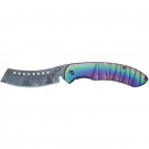 Assisted Cleaver Pocket Knife - Rainbow Handle