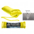 100' x 5/32" 7 strand Paracord - Pull Strength 550 LBS - Solid Sulfer Yellow