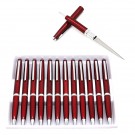 Pen Knife 12 Piece Display - Red