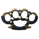 GripMaster Cord-Wrapped Metal Knuckles - Enhanced Hold, Tactical Defense - Gold