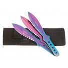 3 pc 6” Rainbow Throwers Double Edged