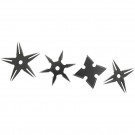 RC-1084B Four Piece Throwing Star Set  - Black