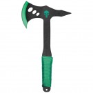 Green Skull Print Cord Wrapped Handle Throwing Axe