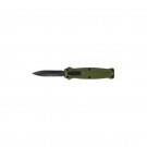 California Legal OTF Knife with Textured Handle - OD Green