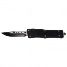 Textured Handle Tactical OTF Knife - Clip Point