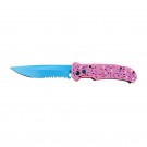 SweetSlice Sprinkle Specter Automatic Knife - Pink with Blue Blade