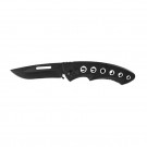 Black Automatic Knife with Holes in Handle