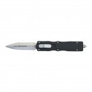 Front Switch OTF Knife - Black with Silver Blade