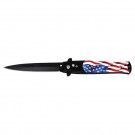 Stars and Stripes Stiletto Automatic Knife