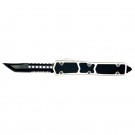 In-and-Out the Front Tactical Automatic Knife - Silver Tanto Serrated