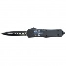 The Punisher OTF Knife...Ready to exact revenge - Double Edge - Blue Skull