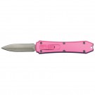 OTF Pink Handle & Silver Blade with Switch on Top Auto 