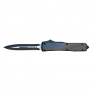 Elite Carbon Fiber Inlay OTF Knife - Two-Tone Blade