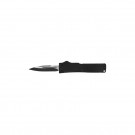 Mini OTF Knife with Rubberized Handle - Black